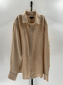 Quince Mens 100% European Linen Long Sleeve Shirt Driftwood Sleeved Top M