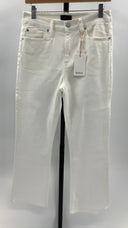 Quince Womens Bella Stretch Kick Flare Jeans - 26" Cloud White 29