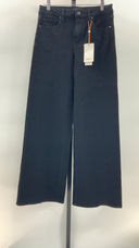 Quince Womens Bella Stretch Wide Leg Jeans - 32" Black 28