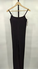 Quince Womens Ultra-Form Kick Flare Jumpsuit Black Sleeved M