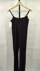 Quince Womens Ultra-Form Kick Flare Jumpsuit Black Sleeved M