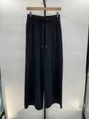 Quince Womens Supersoft Fleece Wide Leg Pants Black S