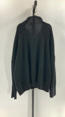 Quince Mongolian Cashmere Funnel Neck Sweater Black Sleeved Top XL