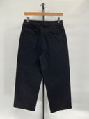 Quince Womens Bella Stretch Patch Pocket Wide Leg Jeans - 26" Black 30