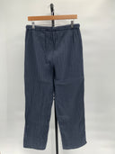 Quince Womens 100% Organic Cotton Gauze Straight Leg Pants Indigo Blue S