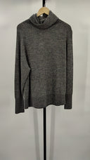 Quince Women's Baby Alpaca-Wool Turtleneck Charcoal Sleeved Top XL