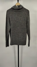 Quince Women's Baby Alpaca-Wool Turtleneck Charcoal Sleeved Top XL