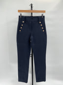 Quince Womens Ultra-Stretch Ponte Straight Leg Mariner Pants Navy XS