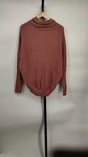 Allsaints Women Ridley Cowl Neck Wool & Cashmere Crop Sweater Pink L