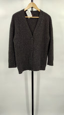 Quince Women's Mongolian Cashmere Cardigan Sweater New Charcoal Sleeved Top S