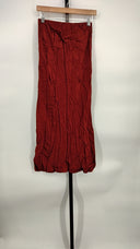 Enza Costa Women Satin Bias Cut Skirt Basic Red S