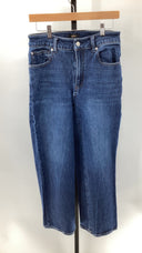 Quince Womens Bella Stretch Cropped Straight Jeans - 26" Stormy Blue 30