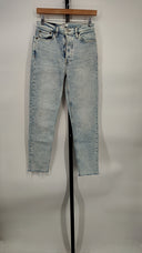 Re/Done Women Originals 90S High Rise Ankle Crop Jeans Blue 27