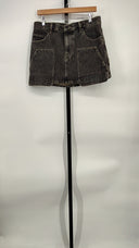 Helmut Lang Women Carpenter Denim Micro-Miniskirt Basic Skirt Gray 31