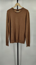 Quince Men's Mongolian Cashmere Crewneck Sweater Teak Sleeved Top L