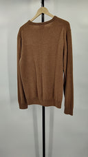 Quince Men's Mongolian Cashmere Crewneck Sweater Teak Sleeved Top L