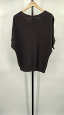 Quince Women's Lightweight Cotton Cashmere Heather Charcoal Sleeved Top M