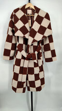 Hutch Women Oversized Collar Juni Wrap Coat Outerwear Brown M