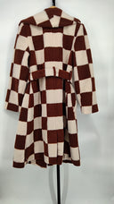 Hutch Women Oversized Collar Juni Wrap Coat Outerwear Brown M