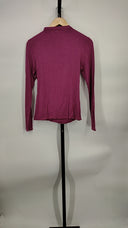 Enza Costa Women Viscose Jersey Twist Top Sleeved Pink M