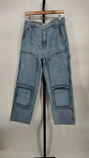 Grlfrnd Women Milla Utility Slouch Jeans Blue 29