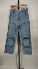 Grlfrnd Women Milla Utility Slouch Jeans Blue 29