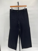 Quince Womens Ultra-Stretch Ponte Cropped Wide Leg Pants - 26" New Black 8