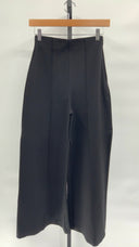 Quince Womens Ultra-Stretch Ponte Super Wide Leg Ankle Pants Black S