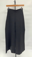 Quince Womens Ultra-Stretch Ponte Super Wide Leg Ankle Pants Black S