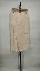By.Dyln Women Laikon Cargo Maxi Skirt Basic White M