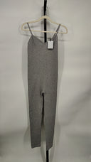 Hatch Women The Body Rib Unitard Sleeved Jumpsuit Gray S