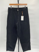 Quince Womens Organic Stretch Cotton Twill Barrel Pants - 27" Black 8