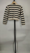 Line & Dot Women Benni Stripe Cardigan Sleeved Top Cream XS