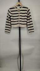 Line & Dot Women Benni Stripe Cardigan Sleeved Top Cream XS