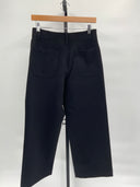 Quince Womens Ultra-Stretch Ponte Cropped Wide Leg Pants - 26" New Black 4