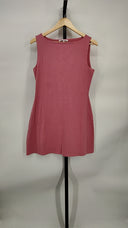 Reformation Women Citron Linen Dress Basic Sleeved Pink 10