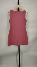 Reformation Women Citron Linen Dress Basic Sleeved Pink 10