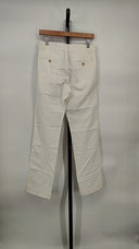 Ralph Lauren Women Straight Fit Linen-Cotton Pants White 28