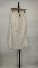 J.Crew Women Side-Slit Pull-On Skirt Basic White S