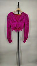 Nbd Women Merlot Blouse Sleeved Top Purple M