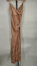 Shona Joy Women La Lune Cross Draped Maxi Dress Basic Sleeved Pink 4