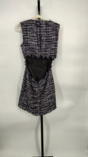 L'Academie Women Tweed Cut Out Mini Dress Basic Sleeved Black S