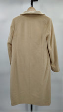 Quince Women's Italian Wool Long Cocoon Coat Heather Buttercream Outerwear M