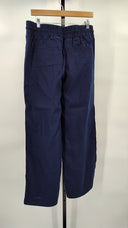 Quince Womens 100% European Linen Wide Leg Pants - 30" Deep Navy L