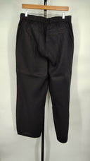 Quince Womens 100% European Linen Pleated Trouser Black Pants 12