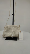 Quince Italian Leather Handwoven Pouch Crossbody Clutch Bone Bags OS