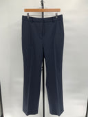 Quince Womens Italian Wool Straight Leg Pants Navy 12