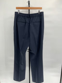 Quince Womens Italian Wool Straight Leg Pants Navy 12