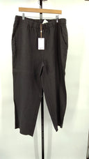 Quince Womens 100% European Linen Pants - 25" Black XL