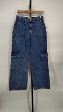 Ganni Women Crinkle Angi Jeans Blue 27